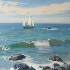 Схема вышивки «Море»