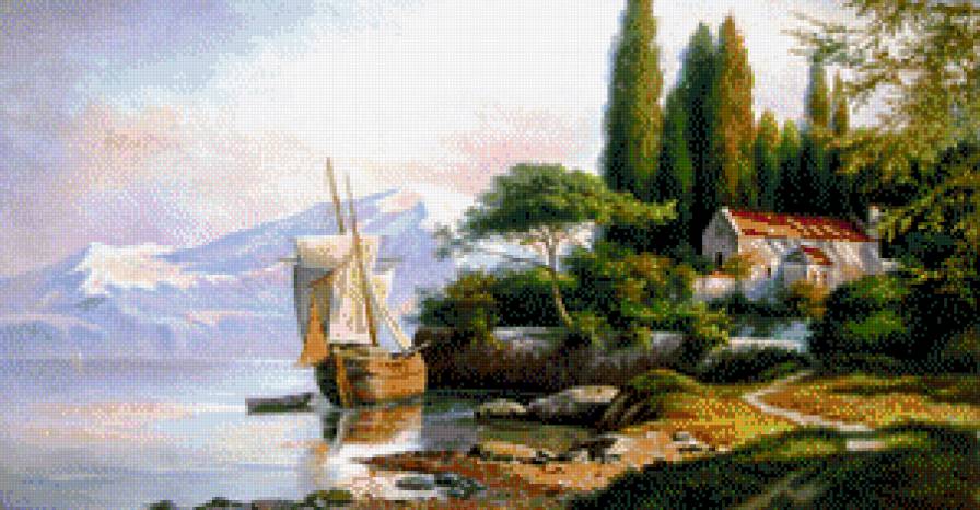 Море - красота, море, вода, парусник - предпросмотр