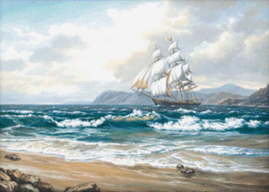 Море - красота, парусник, море, вода - предпросмотр