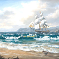 Схема вышивки «Море»