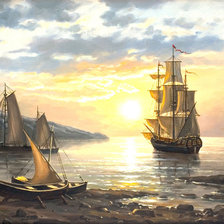 Схема вышивки «Море»