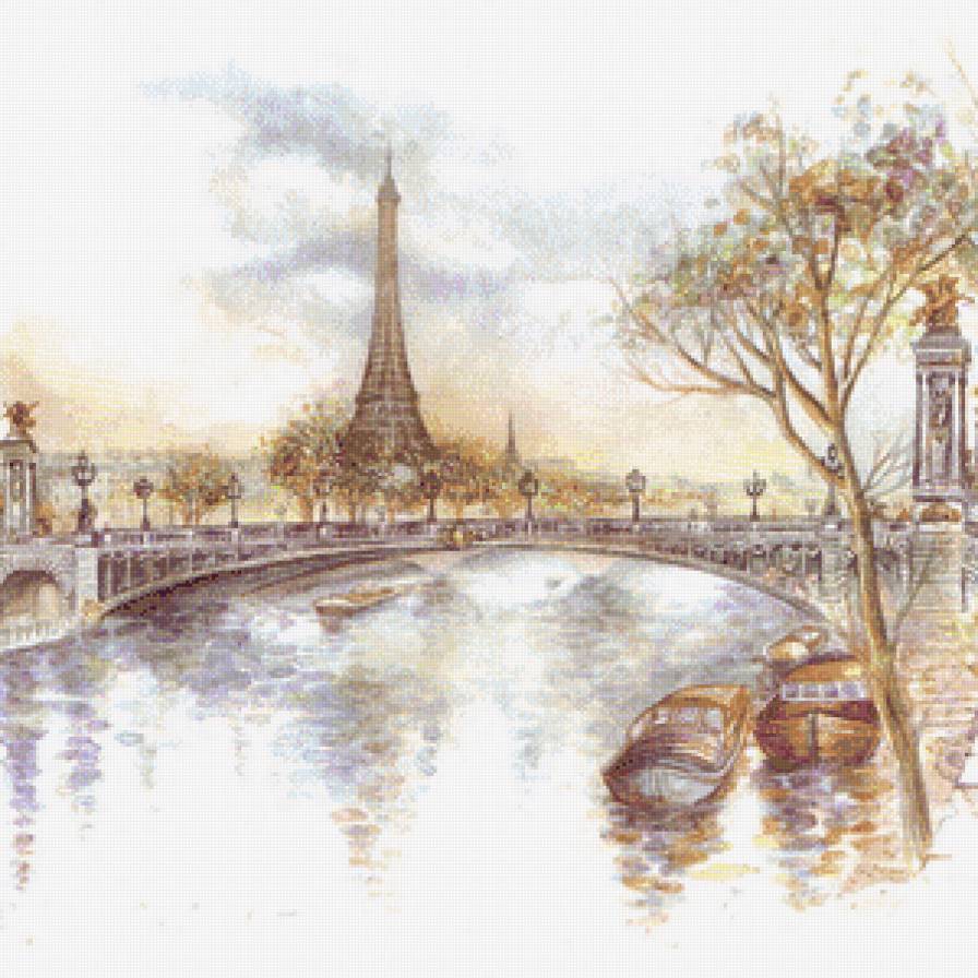 Набережная - люди, лодка, вода, дома - предпросмотр