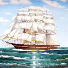 Схема вышивки «Парусник»