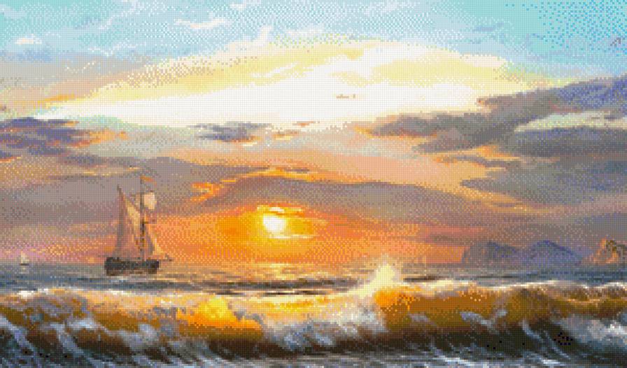 Парусник - море, вода, красота, парусник - предпросмотр