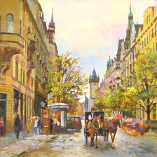 Схема вышивки «Старый город»