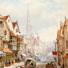 Схема вышивки «Старый город»