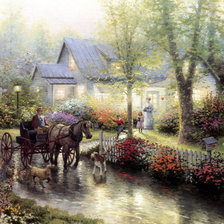 Схема вышивки «Старый город»