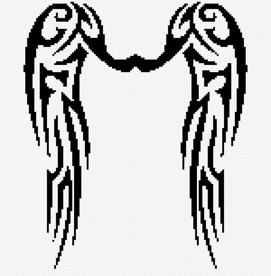 крылья ангела - вышивка крылья ангела - предпросмотр