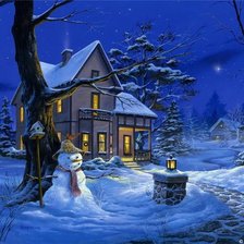 Схема вышивки «зима 1»