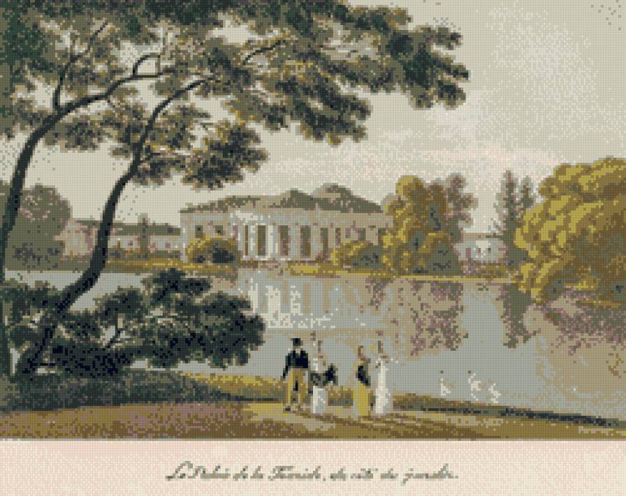 вид на Таврический дворец в Санкт-Петербурге - пейзаж, дворец - предпросмотр