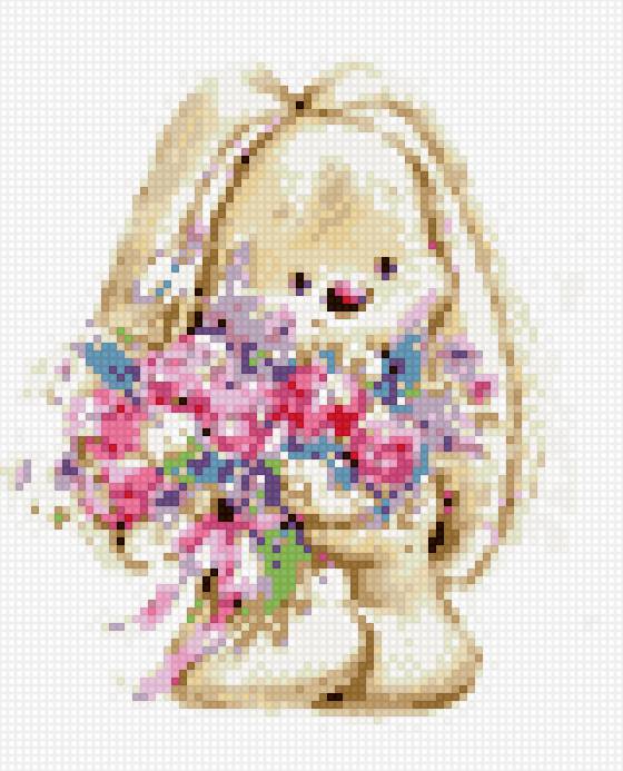 Зайка ми - зайка с букетом - предпросмотр