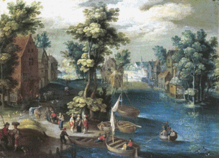 Старый город - лодки, старый город, море, улица, город - предпросмотр