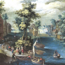 Схема вышивки «Старый город»