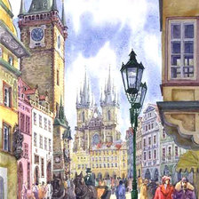 Схема вышивки «город»