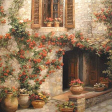 Схема вышивки «Дворик»