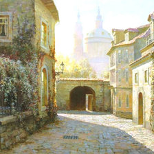 Схема вышивки «Дворик»