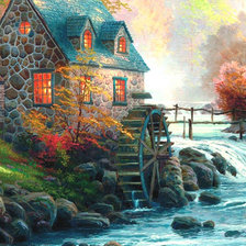 Схема вышивки «Деревенский пейзаж»