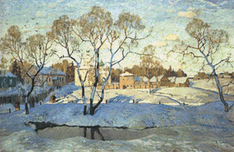 город - город, живопись, городской пейзаж, улица, люди, картина - предпросмотр