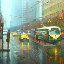 Схема вышивки «Вечерний город»