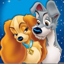 Схема вышивки «леди и бродяга»