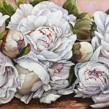 Схема вышивки «Пионы»