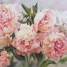 Схема вышивки «Пионы»