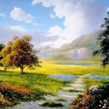 Схема вышивки «горы»