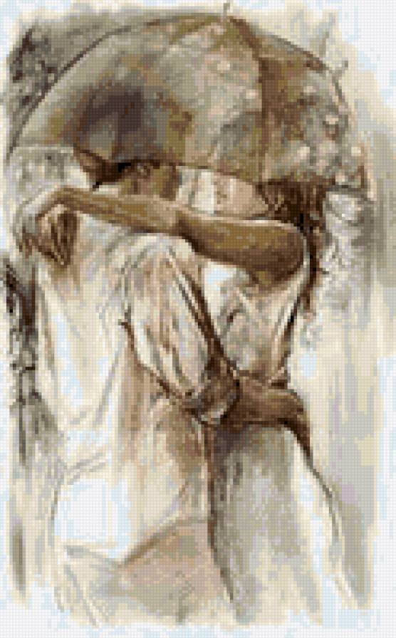 двое под зонтом - двое под зонтом, под зонтом, романтика - предпросмотр