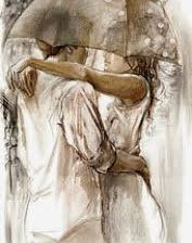 Схема вышивки «двое под зонтом»