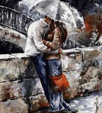 Схема вышивки «любовь под зонтом»