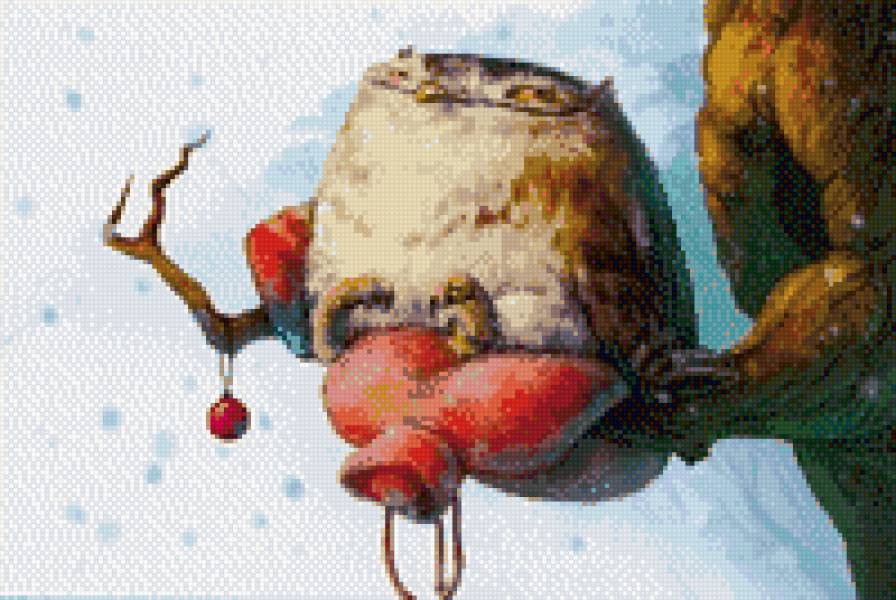 Сова на грелке - совы - предпросмотр