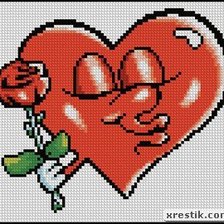 Схема вышивки «Сердечко»