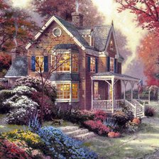 Схема вышивки «томас кинкейд»