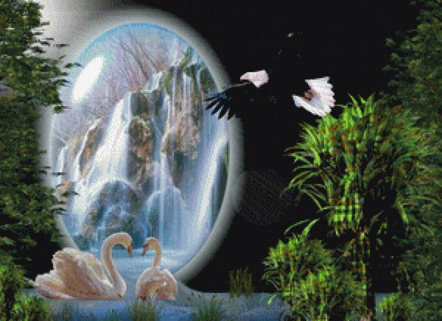 природа - лебеди, природа, птица - предпросмотр