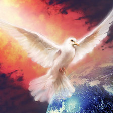 Схема вышивки «голубь»