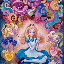 Схема вышивки «Алиса в стране чудес»