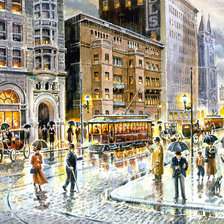 Схема вышивки «город»