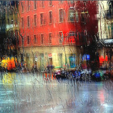 Схема вышивки «Дождь в городе»