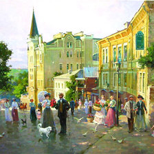 Схема вышивки «Старый город»