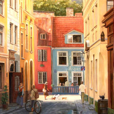 Схема вышивки «город»