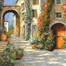 Схема вышивки «Дворик»