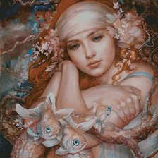 Схема вышивки «девушка»