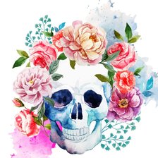 Схема вышивки «Череп»