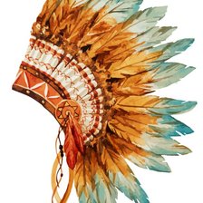 Схема вышивки «Индеец»