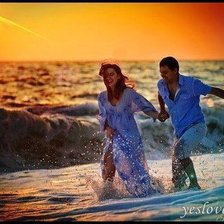 Схема вышивки «Закат и море»