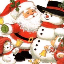 Схема вышивки «Снеговики»