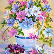 Схема вышивки «красивые цветы»