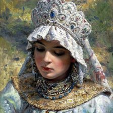 Схема вышивки «Русская красавица 2»