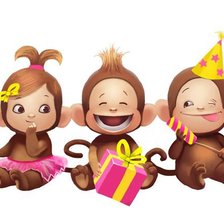 Схема вышивки «обезьянка»