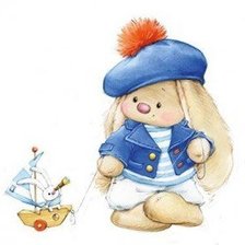 Схема вышивки «зайка Ми с корабликом»